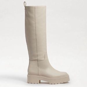Sam Edelman Larina Platform Boot in Leather Ivory